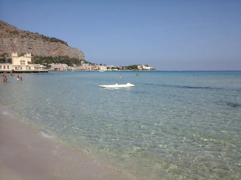 Badstranden i Mondello