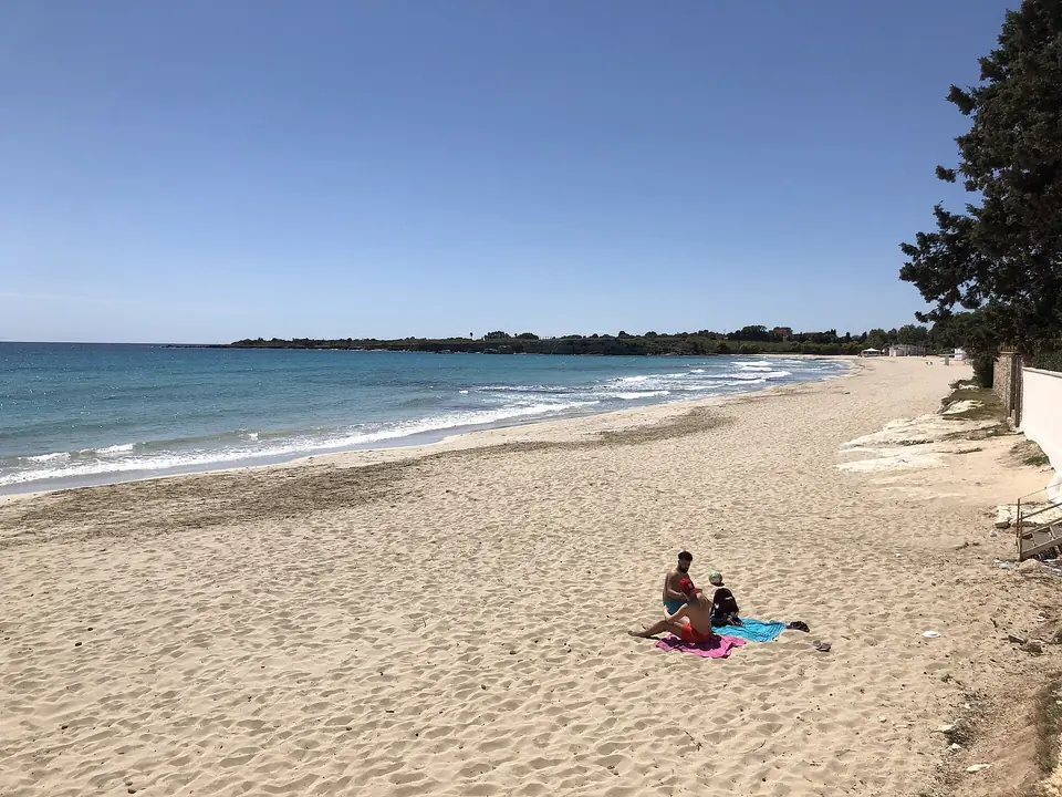 Stranden vid Fontane Bianche utanför Syrakusa.