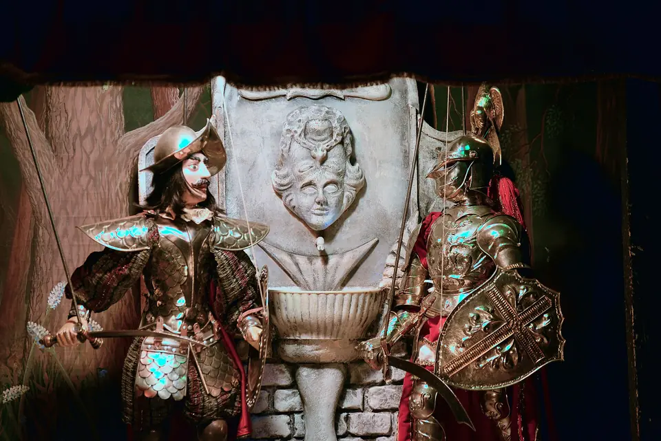 Sicilianska marionetter vid Piccolo Teatro dei Pupi
