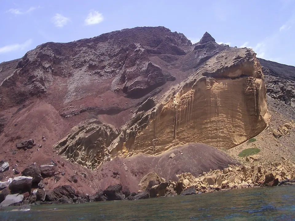 Vulkankusten vid Cala Pozzolana di Ponente på Linosa